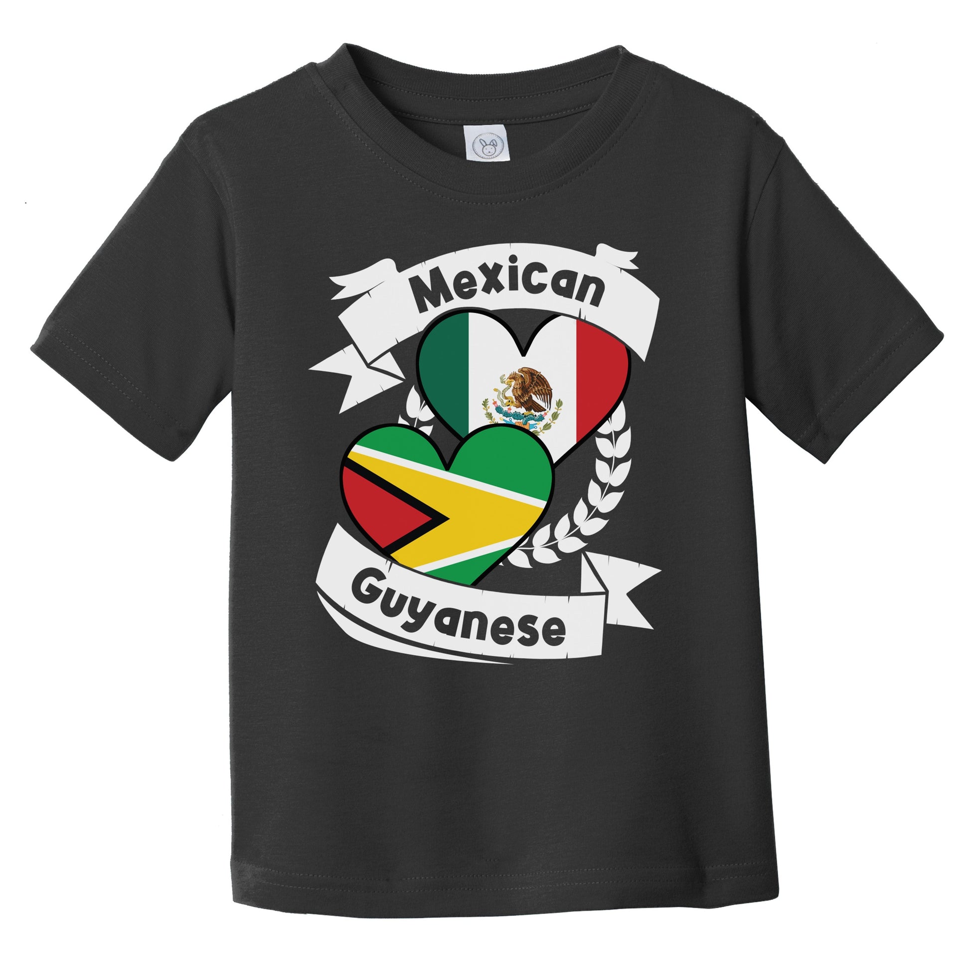 Mexican Guyanese Heart Flags Mexico Guyana Infant Toddler T-Shirt