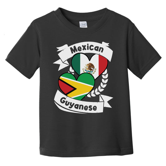 Mexican Guyanese Heart Flags Mexico Guyana Infant Toddler T-Shirt