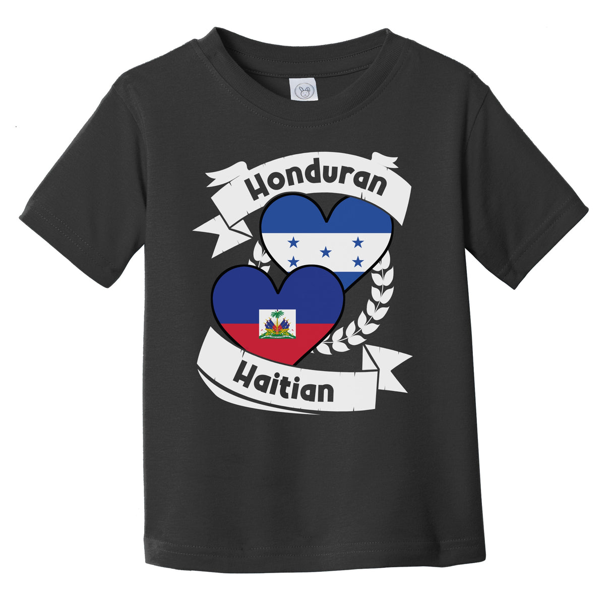 Honduran Haitian Heart Flags Honduras Haiti Infant Toddler T-Shirt