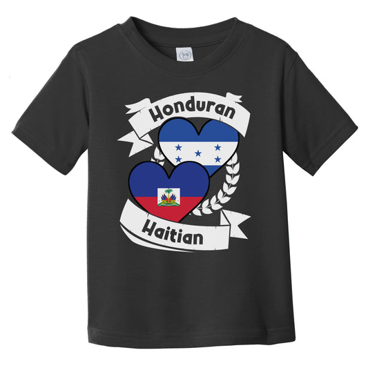 Honduran Haitian Heart Flags Honduras Haiti Infant Toddler T-Shirt