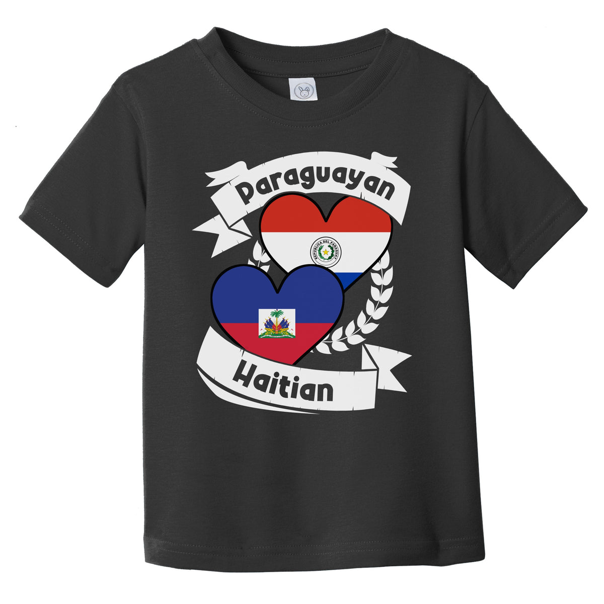 Paraguayan Haitian Heart Flags Paraguay Haiti Infant Toddler T-Shirt