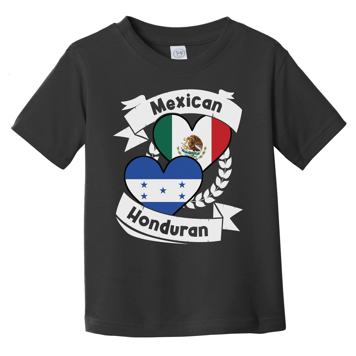 Mexican Honduran Heart Flags Mexico Honduras Infant Toddler T-Shirt