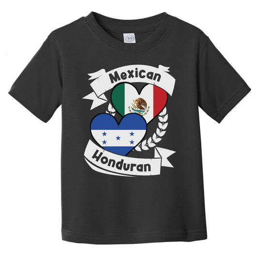 Mexican Honduran Heart Flags Mexico Honduras Infant Toddler T-Shirt