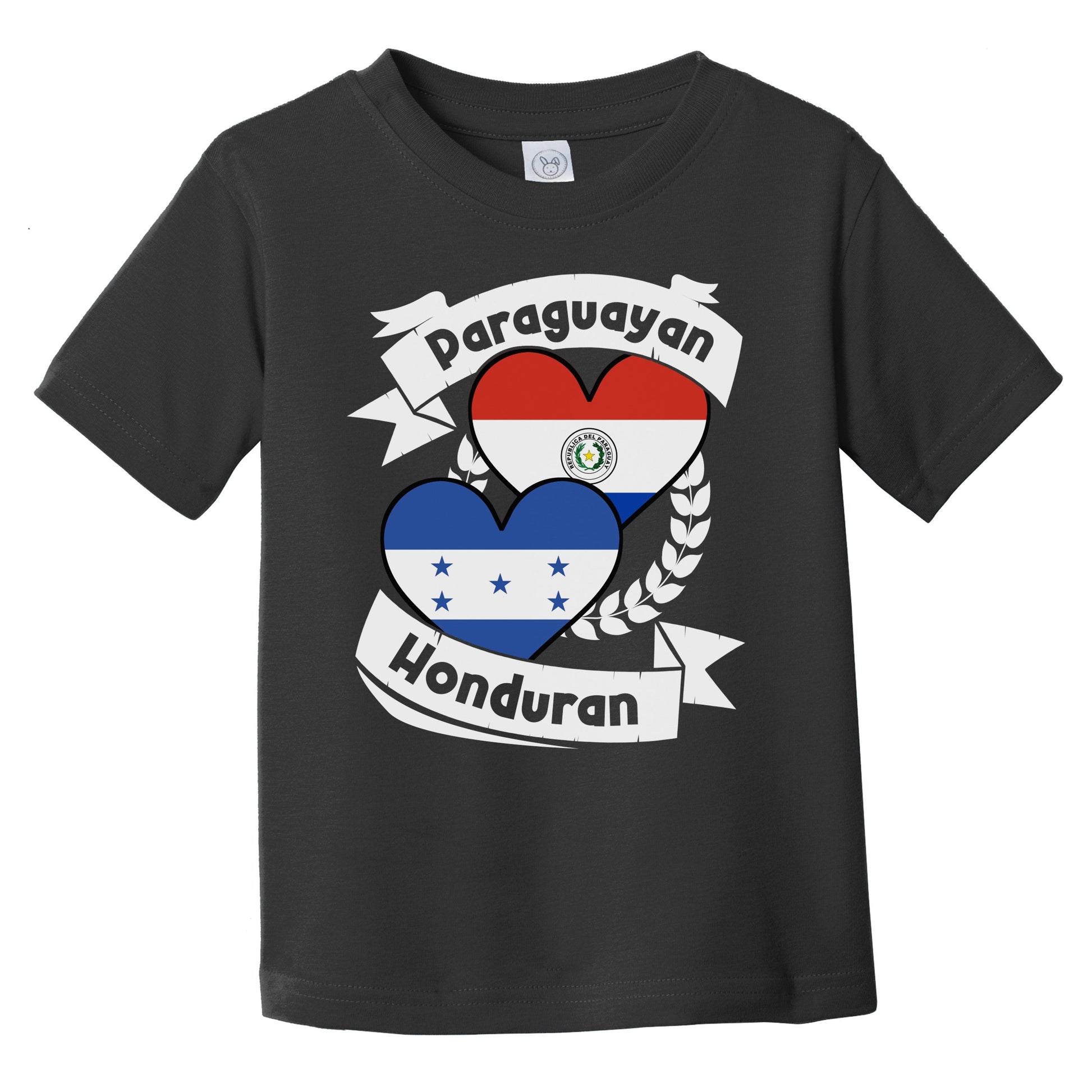 Paraguayan Honduran Heart Flags Paraguay Honduras Infant Toddler T-Shirt
