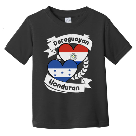 Paraguayan Honduran Heart Flags Paraguay Honduras Infant Toddler T-Shirt