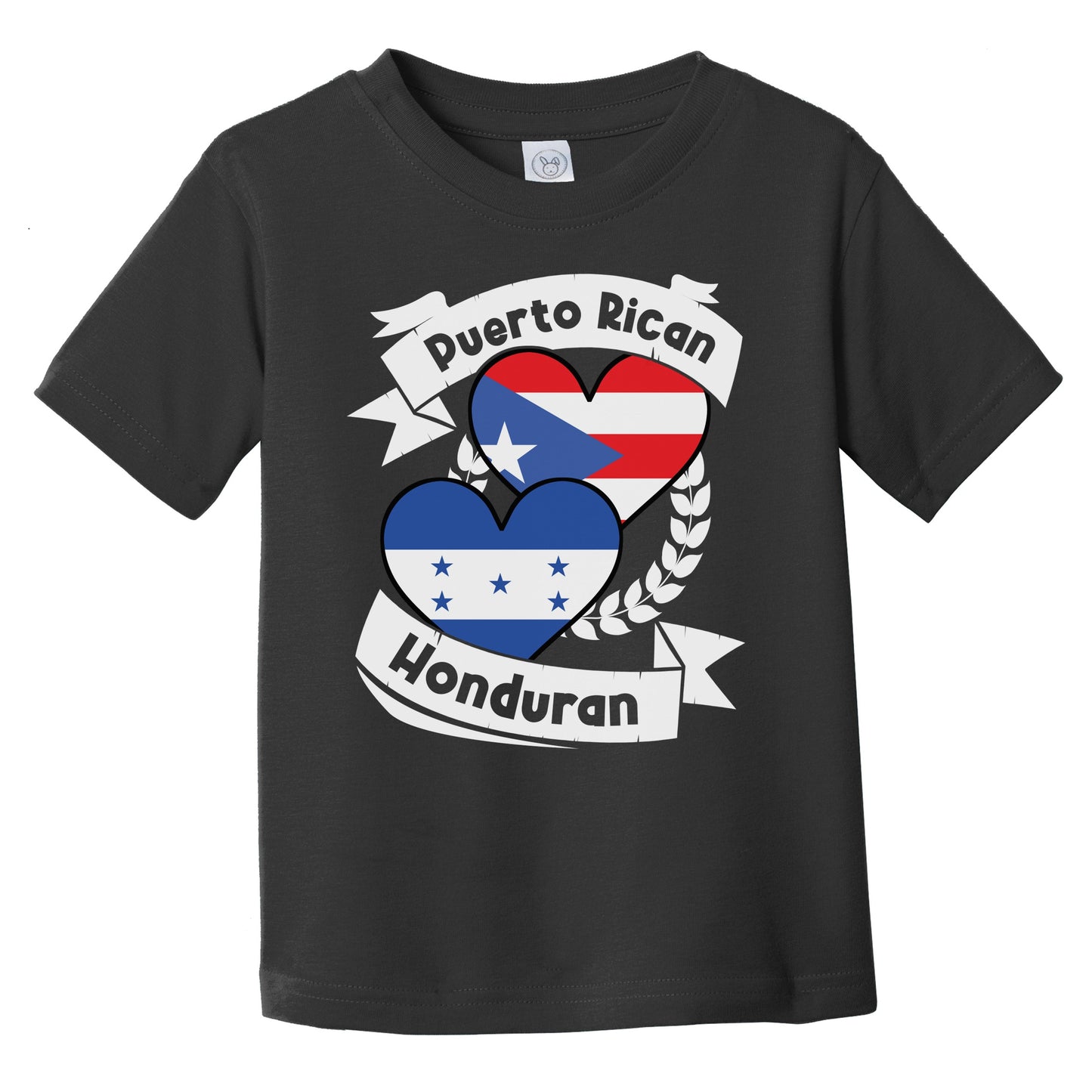 Puerto Rican Honduran Heart Flags Puerto Rico Honduras Infant Toddler T-Shirt