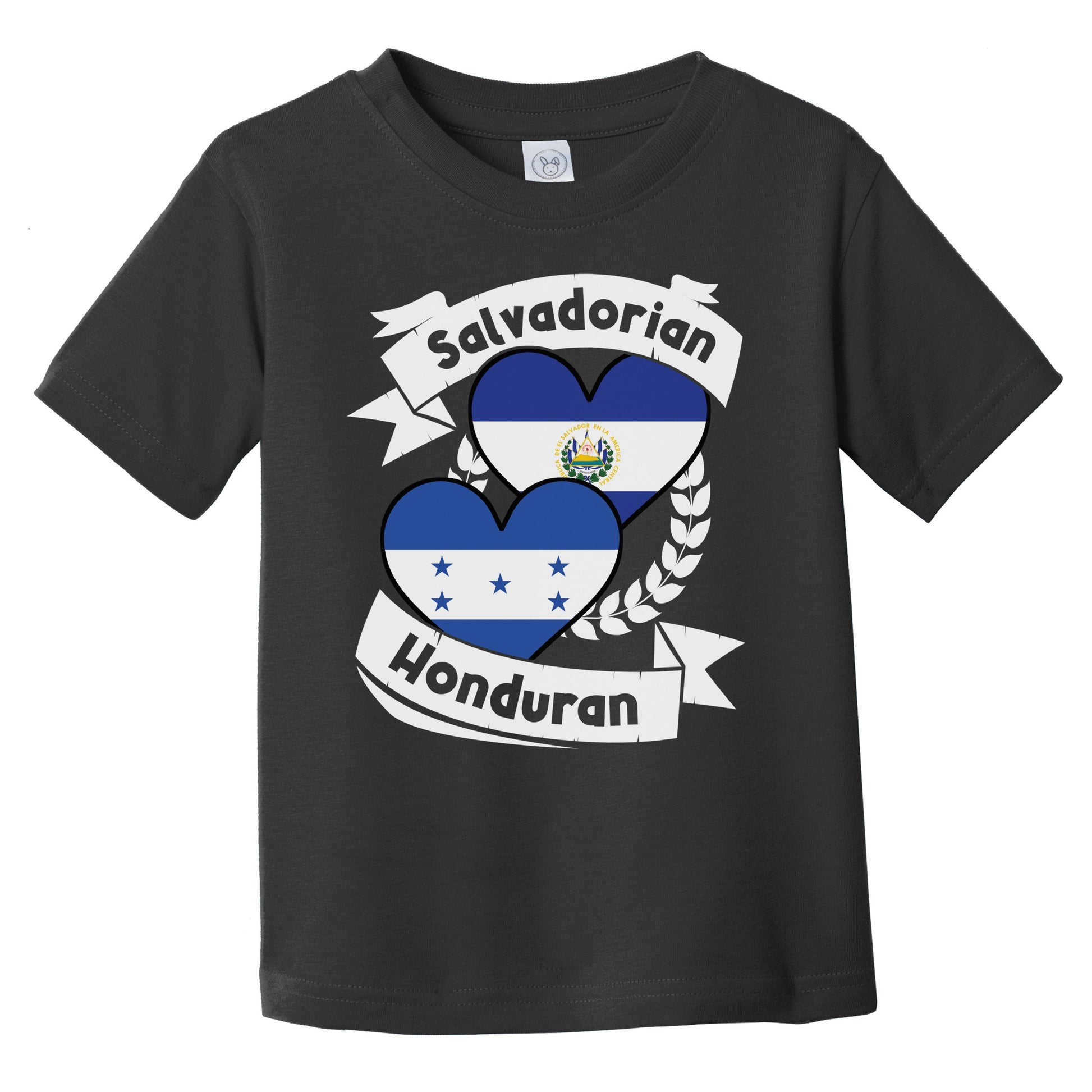 Salvadorian Honduran Heart Flags El Salvador Honduras Infant Toddler T-Shirt
