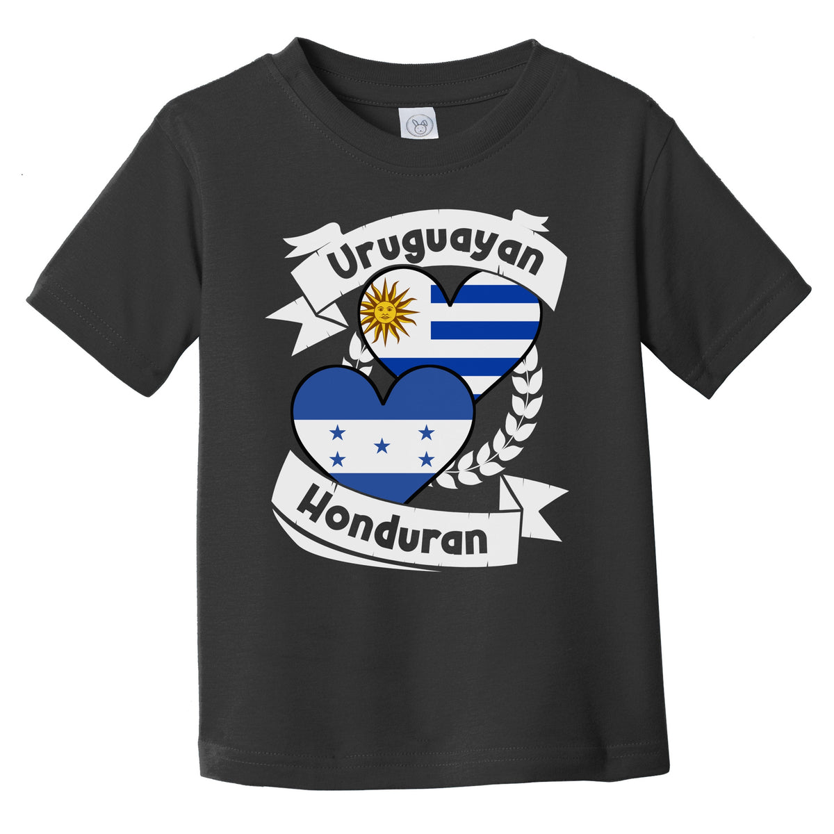 Uruguayan Honduran Heart Flags Uruguay Honduras Infant Toddler T-Shirt