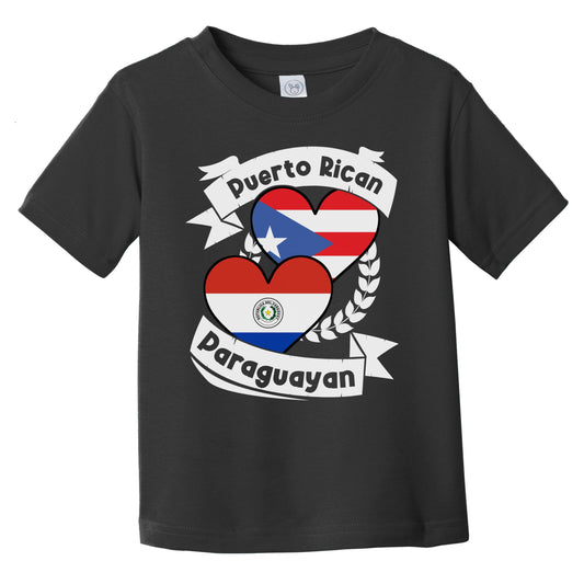 Puerto Rican Paraguayan Heart Flags Puerto Rico Paraguay Infant Toddler T-Shirt