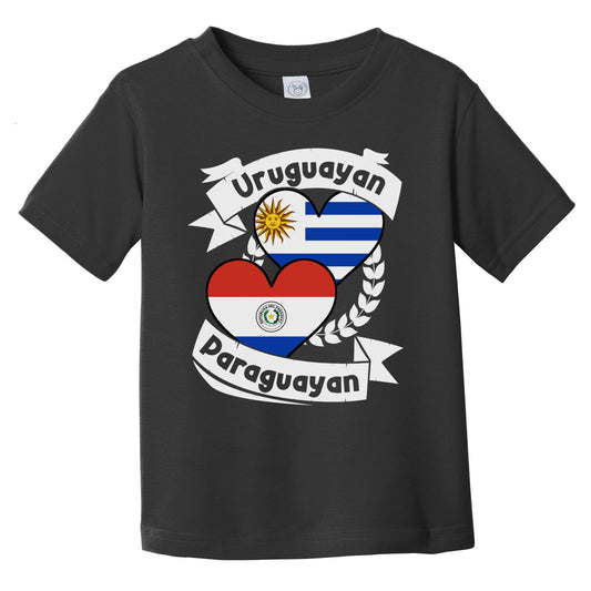 Uruguayan Paraguayan Heart Flags Uruguay Paraguay Infant Toddler T-Shirt