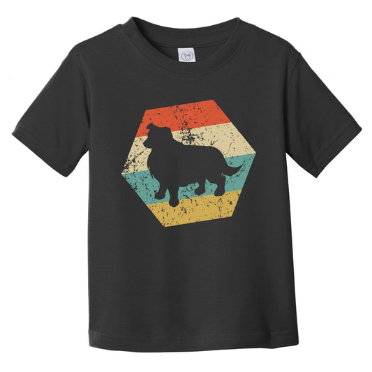 Australian Shepherd Dog Breed Retro Distressed Hexagon Infant Toddler T-Shirt
