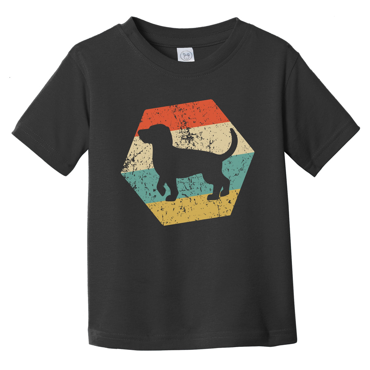 Beagle Dog Breed Retro Distressed Hexagon Infant Toddler T-Shirt