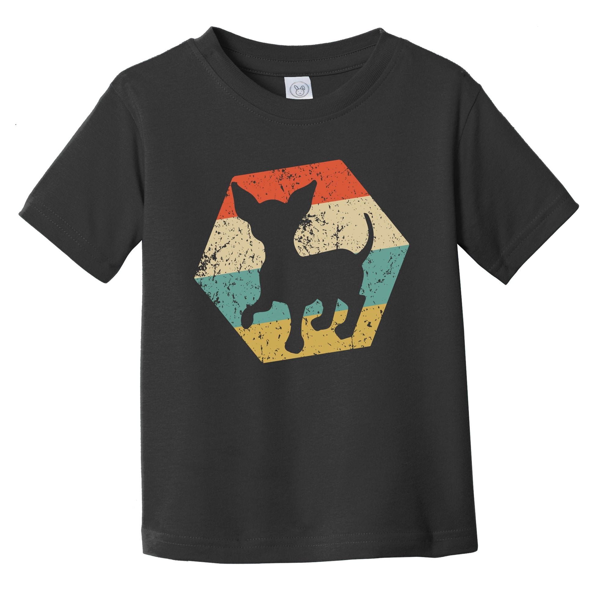 Chihuahua Dog Breed Retro Distressed Hexagon Infant Toddler T-Shirt