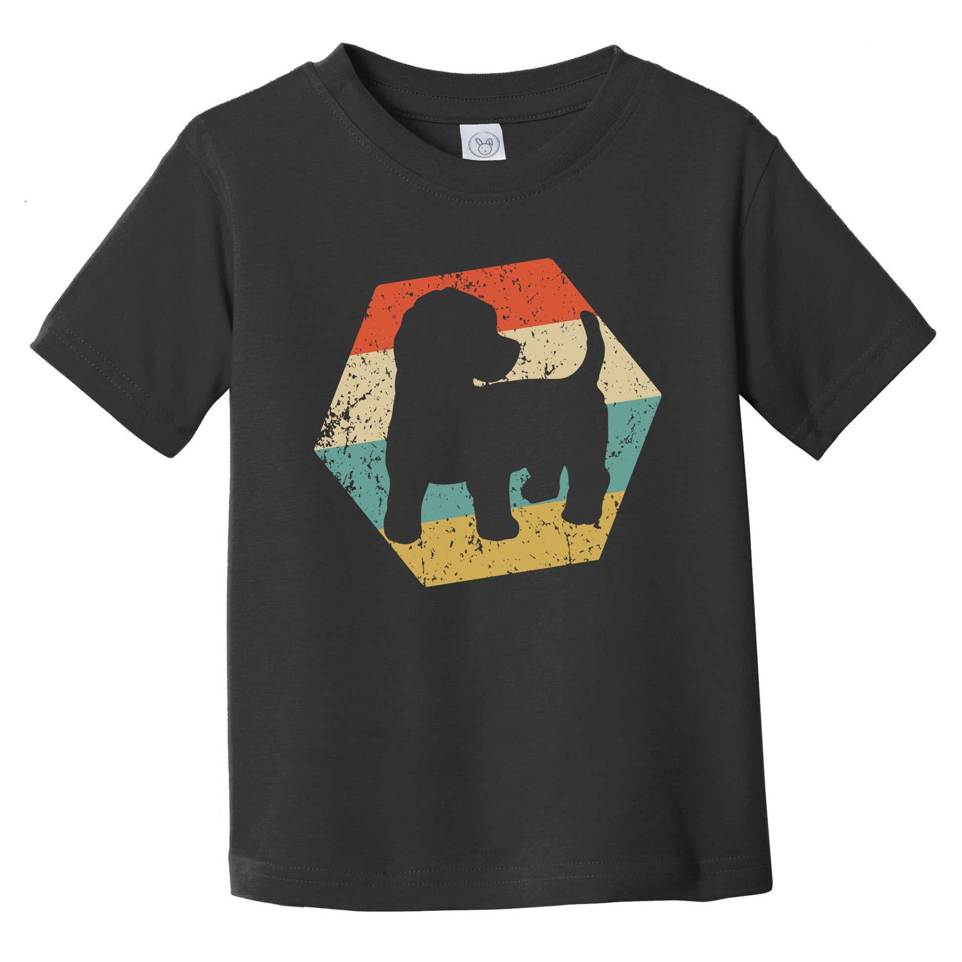 Cockapoo Dog Breed Retro Distressed Hexagon Infant Toddler T-Shirt