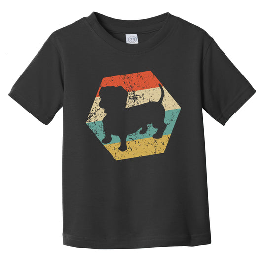 Dachshund Dog Breed Retro Distressed Hexagon Infant Toddler T-Shirt