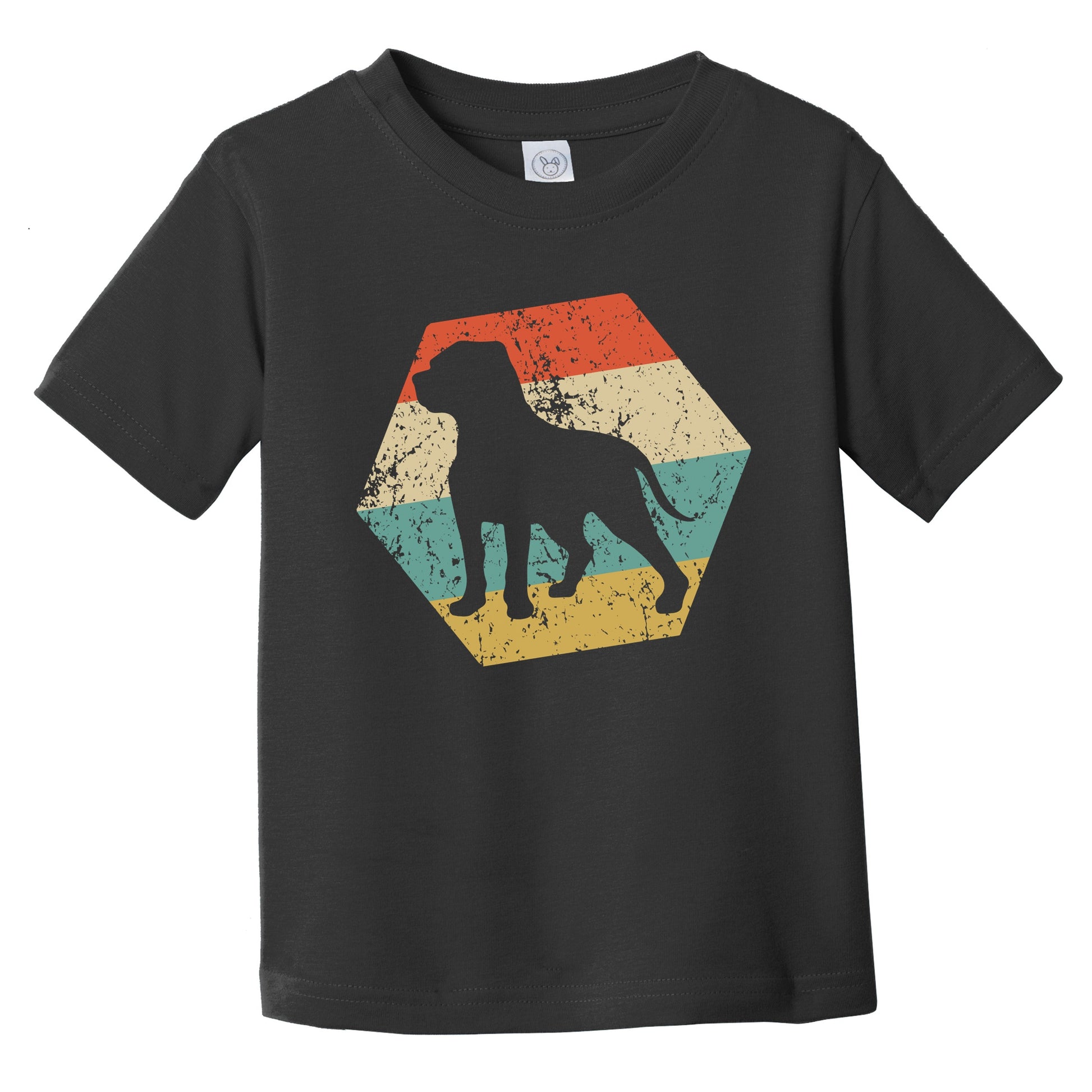 English Mastiff Dog Breed Retro Distressed Hexagon Infant Toddler T-Shirt