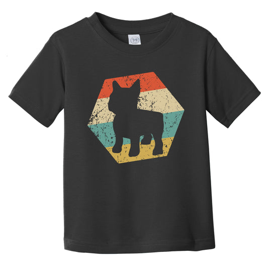 French Bulldog Dog Breed Retro Distressed Hexagon Infant Toddler T-Shirt