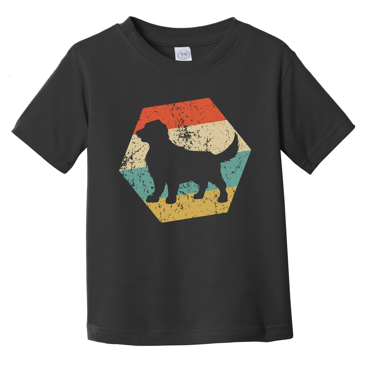 Golden Retriever Dog Breed Retro Distressed Hexagon Infant Toddler T-Shirt