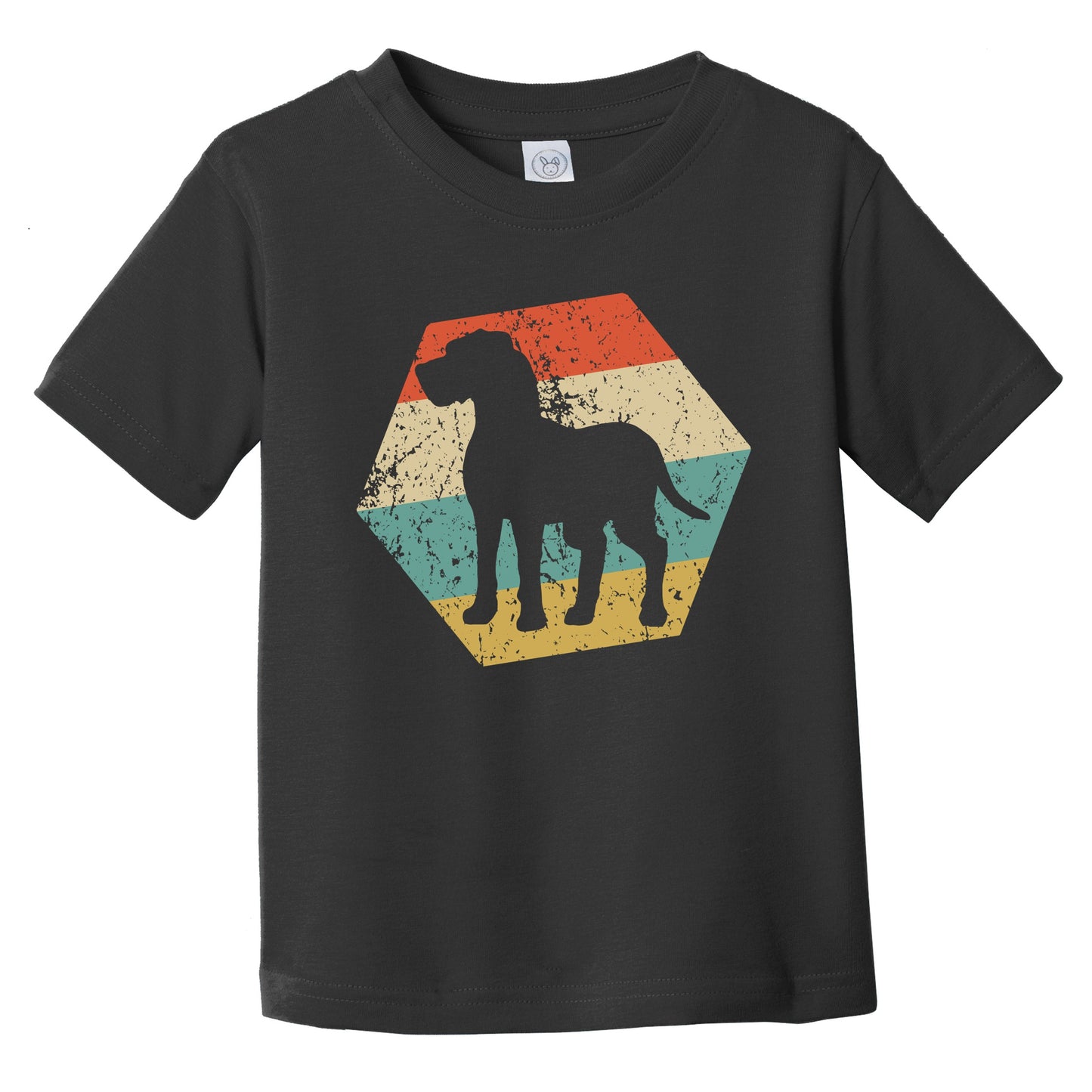Great Dane Dog Breed Retro Distressed Hexagon Infant Toddler T-Shirt