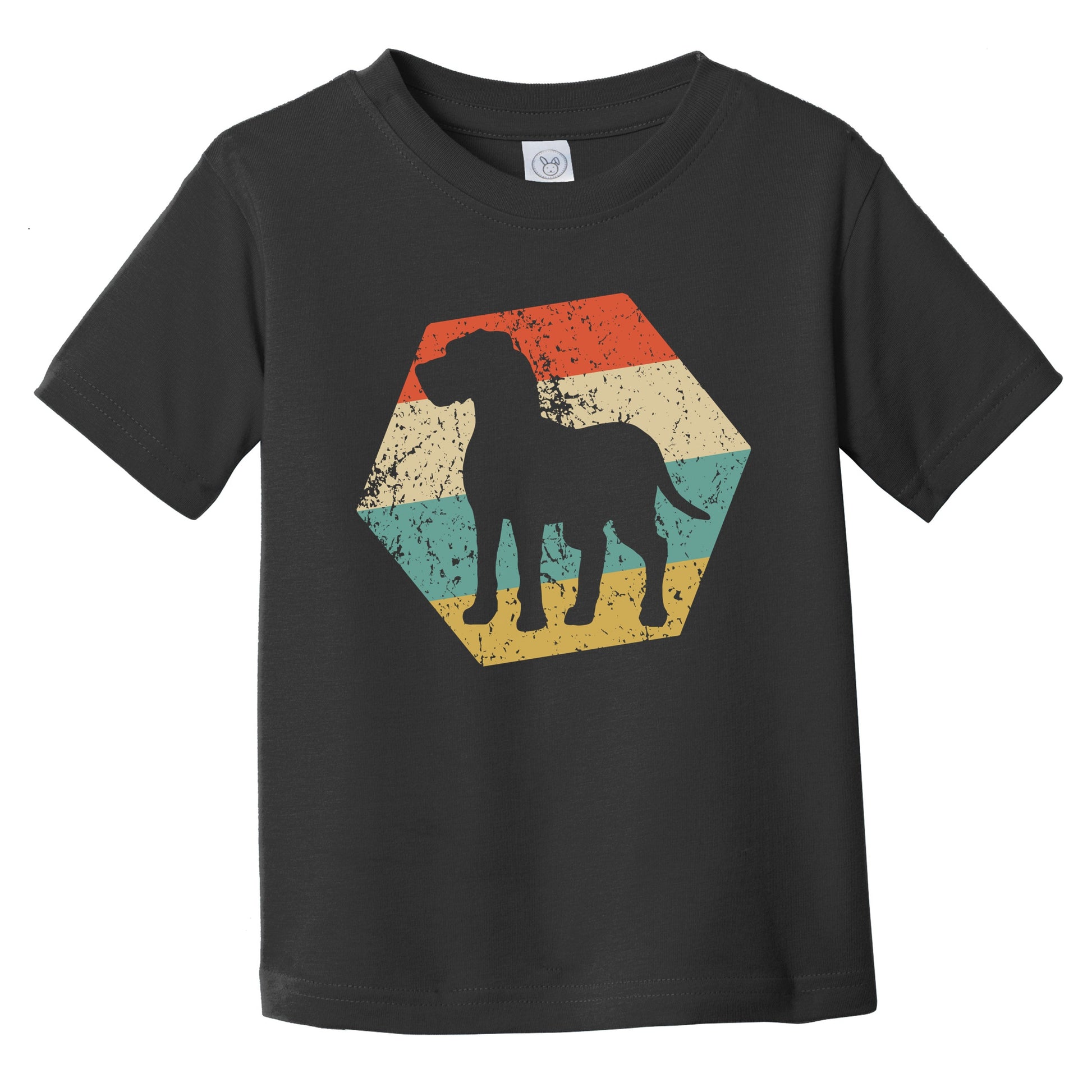 Great Dane Dog Breed Retro Distressed Hexagon Infant Toddler T-Shirt