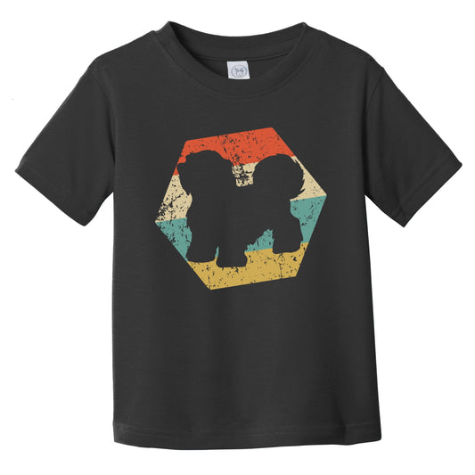 Havanese Dog Breed Retro Distressed Hexagon Infant Toddler T-Shirt