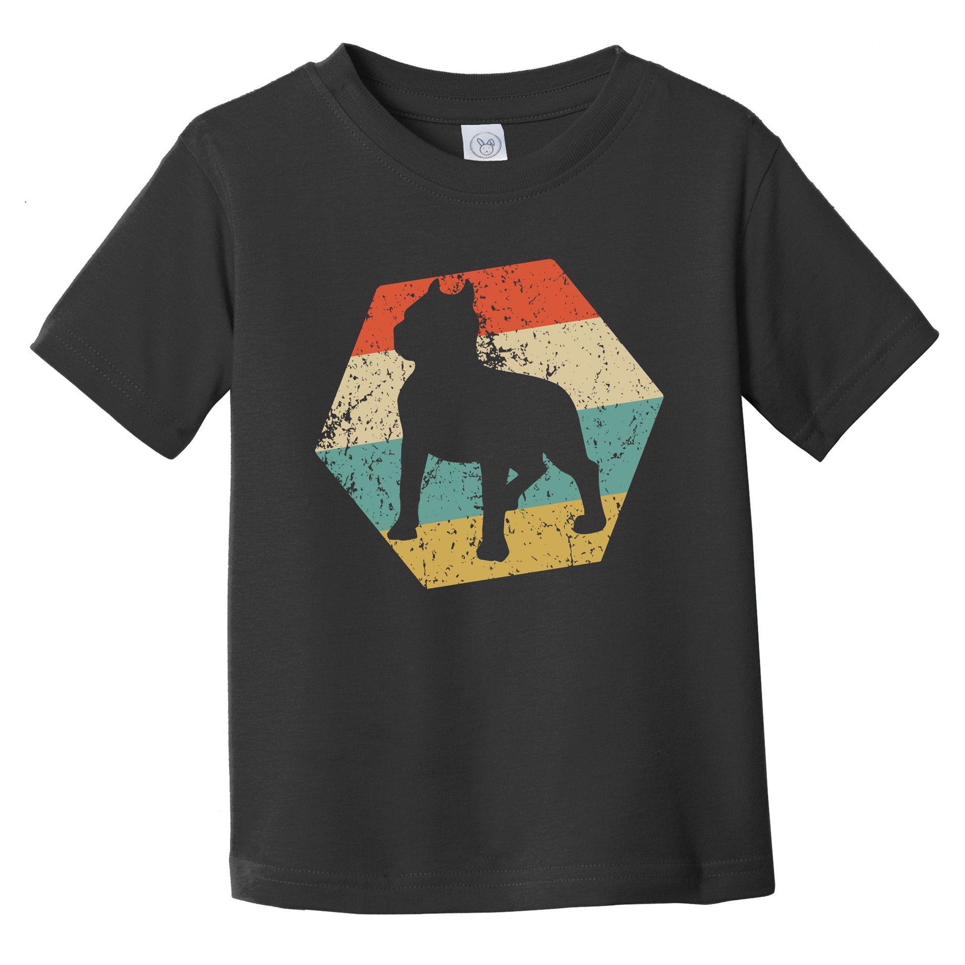American Pit Bull Terrier Dog Breed Retro Distressed Hexagon Infant Toddler T-Shirt