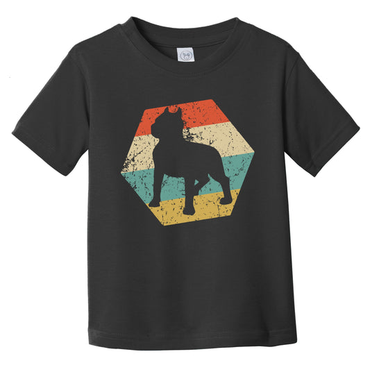 American Pit Bull Terrier Dog Breed Retro Distressed Hexagon Infant Toddler T-Shirt