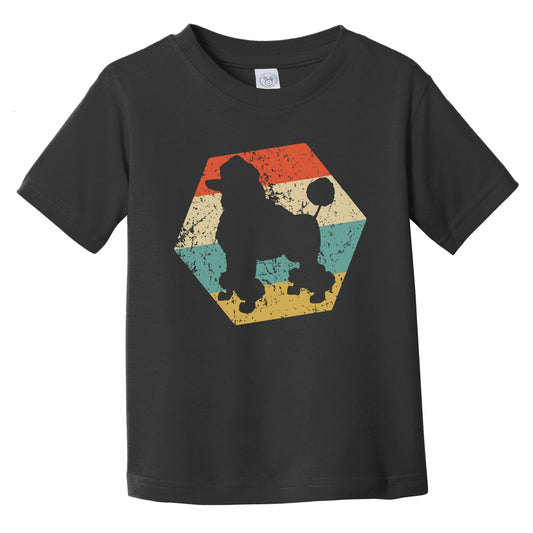 Poodle Dog Breed Retro Distressed Hexagon Infant Toddler T-Shirt