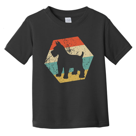Schnauzer Dog Breed Retro Distressed Hexagon Infant Toddler T-Shirt