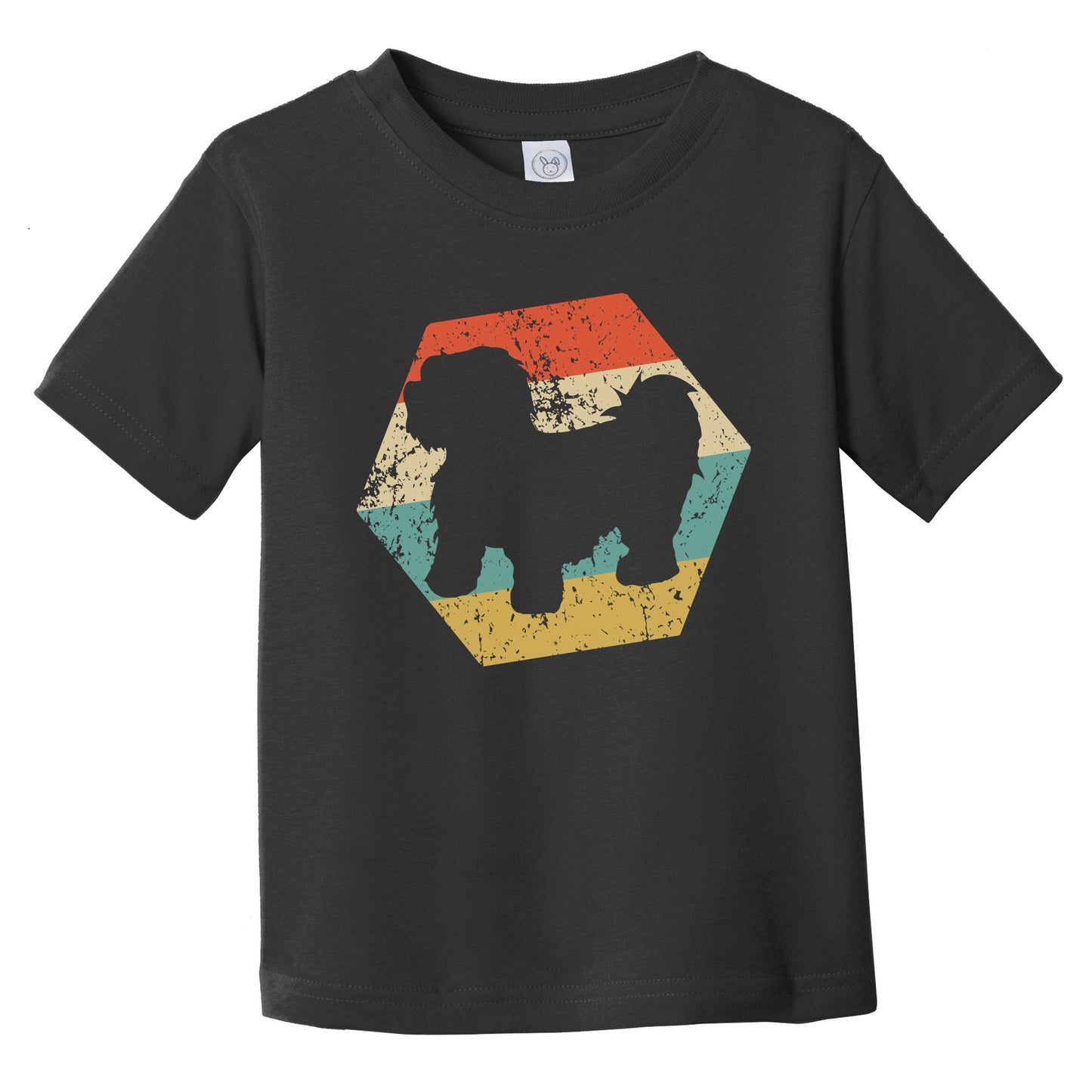 Shih Tzu Dog Breed Retro Distressed Hexagon Infant Toddler T-Shirt