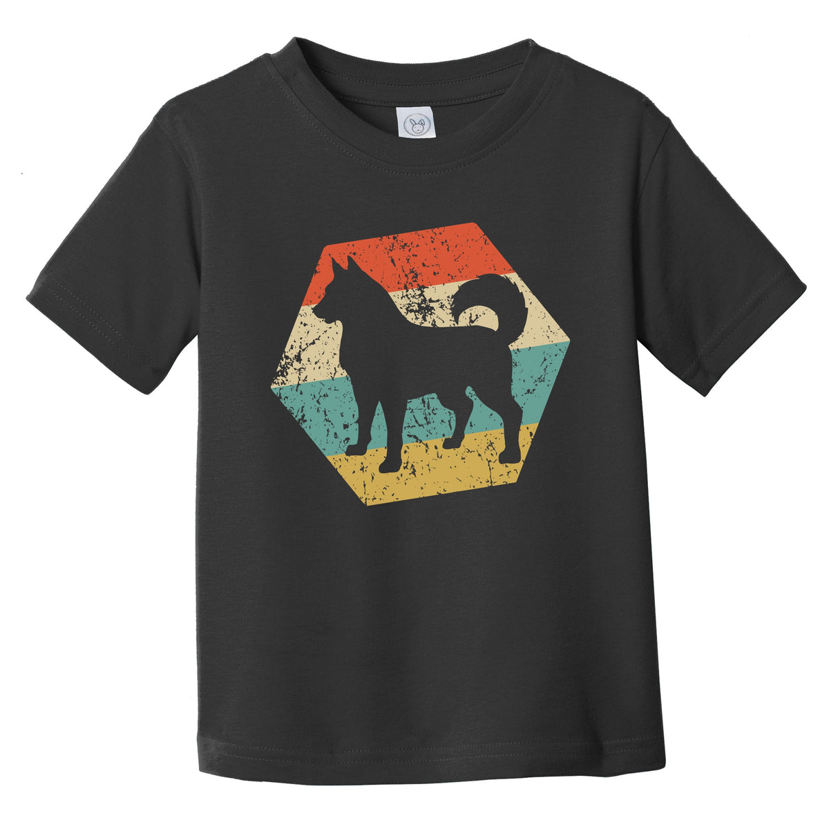 Siberian Husky Dog Breed Retro Distressed Hexagon Infant Toddler T-Shirt
