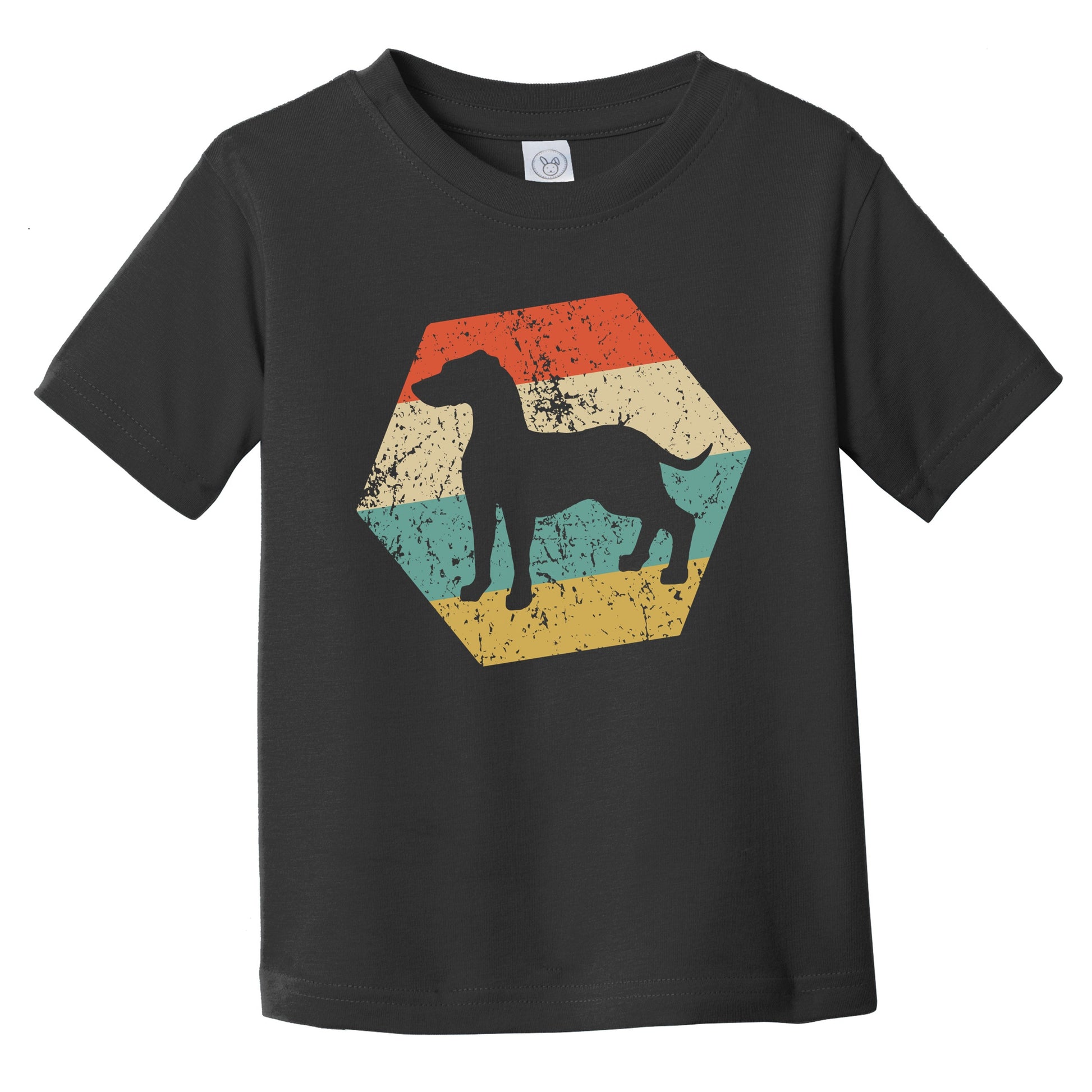 Vizsla Dog Breed Retro Distressed Hexagon Infant Toddler T-Shirt