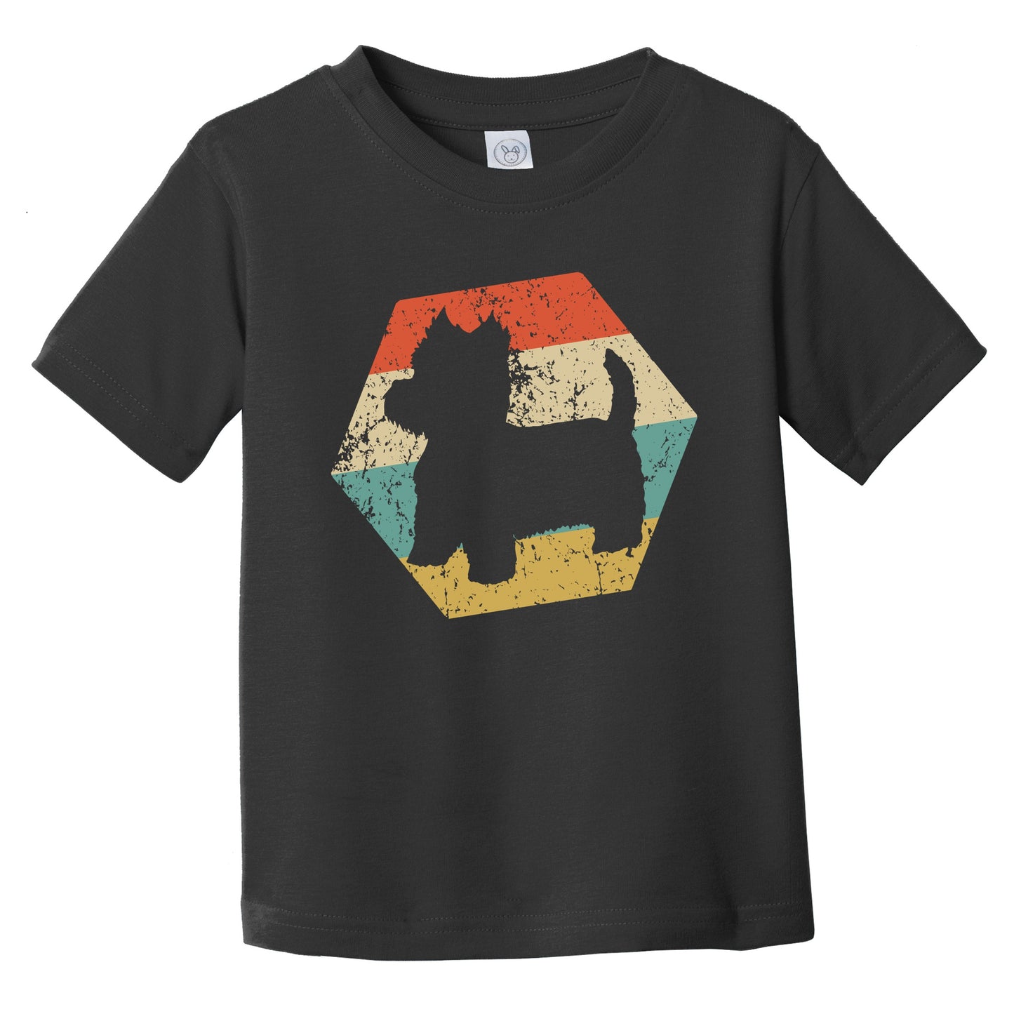 West Highland White Terrier Dog Breed Distressed Hexagon Infant Toddler T-Shirt