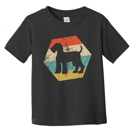 Airedale Terrier Dog Breed Retro Distressed Hexagon Infant Toddler T-Shirt