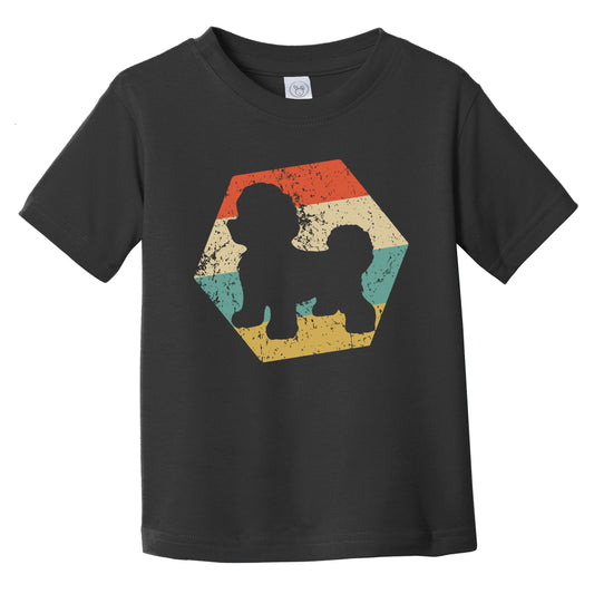 Bichon Frise Dog Breed Retro Distressed Hexagon Infant Toddler T-Shirt
