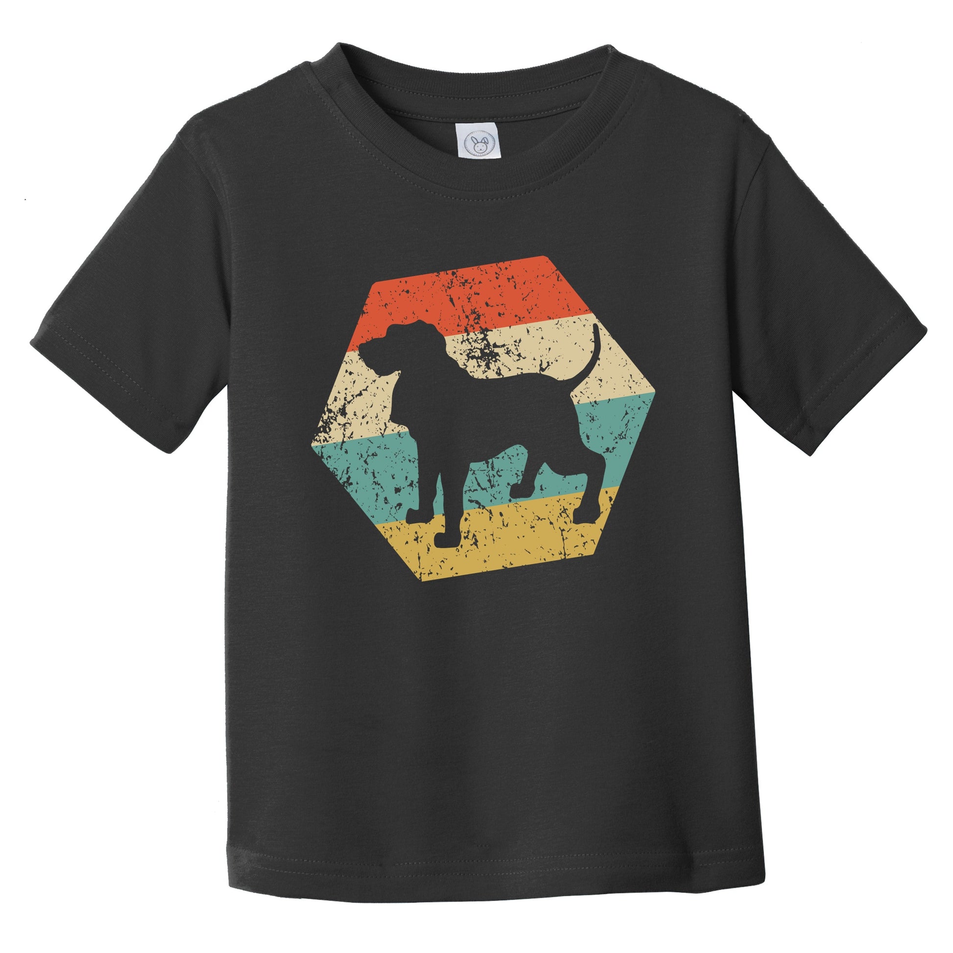 Bloodhound Dog Breed Retro Distressed Hexagon Infant Toddler T-Shirt