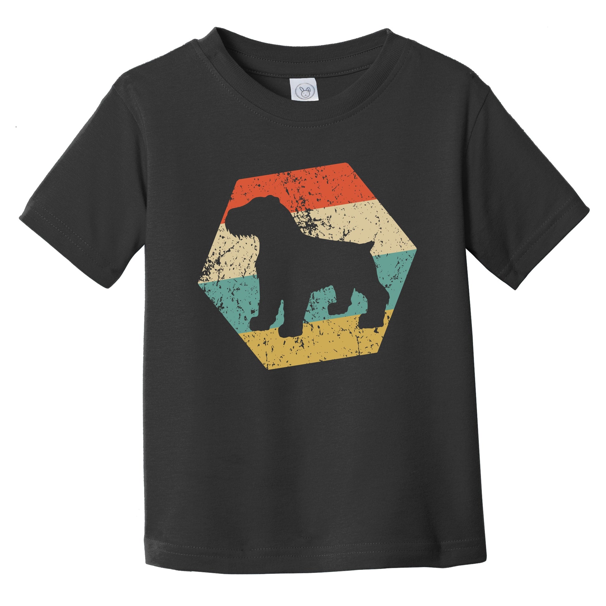 Bouvier des Flandres Dog Breed Retro Distressed Hexagon Infant Toddler T-Shirt