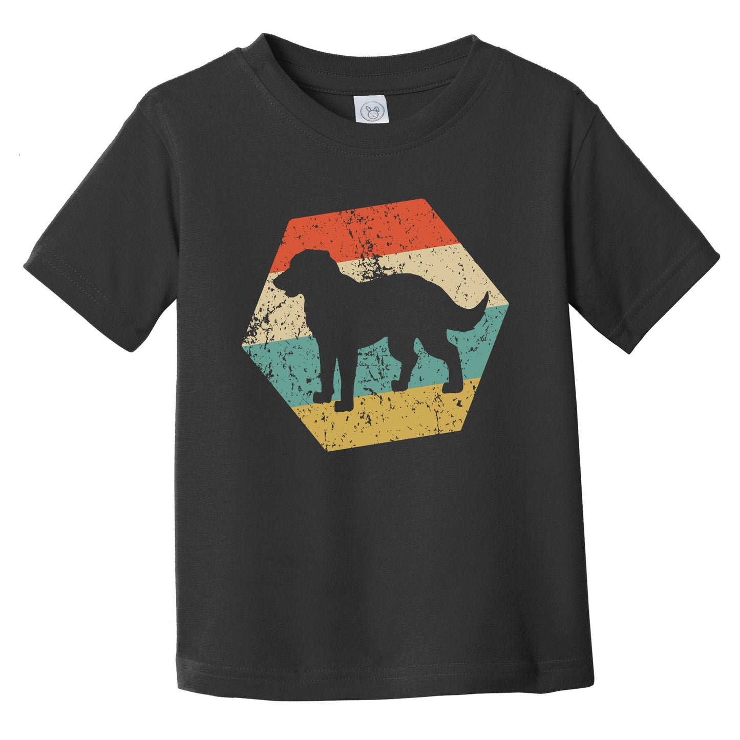 Chessie Dog Breed Retro Distressed Hexagon Infant Toddler T-Shirt