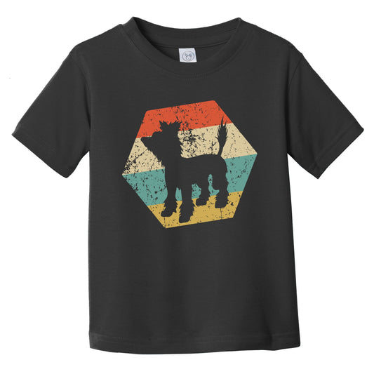 Chinese Crested Dog Breed Retro Distressed Hexagon Infant Toddler T-Shirt