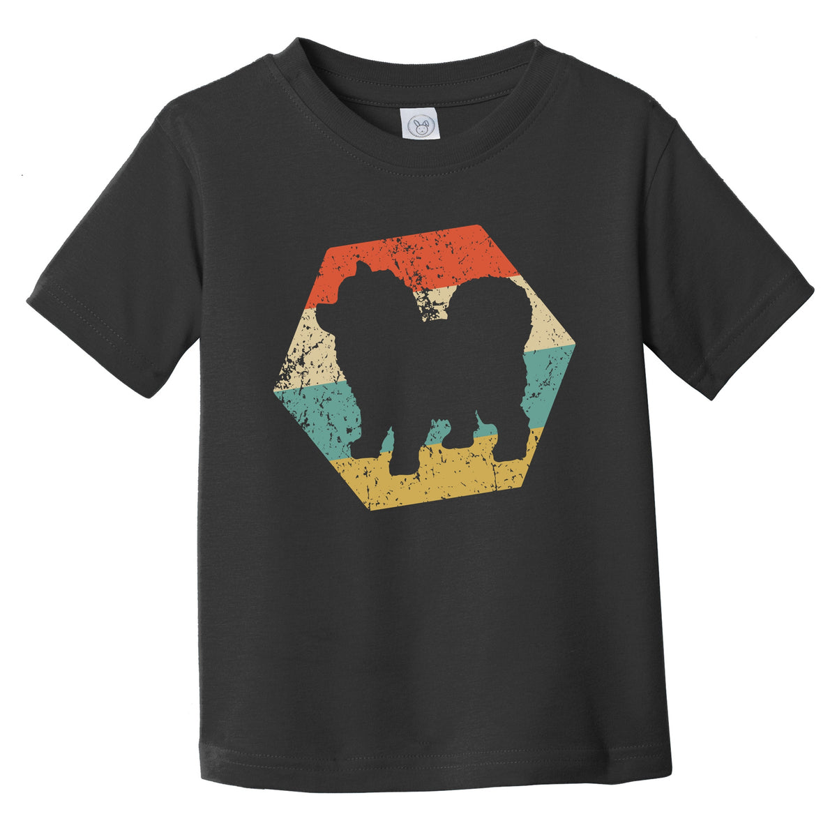 Chow Chow Dog Breed Retro Distressed Hexagon Infant Toddler T-Shirt