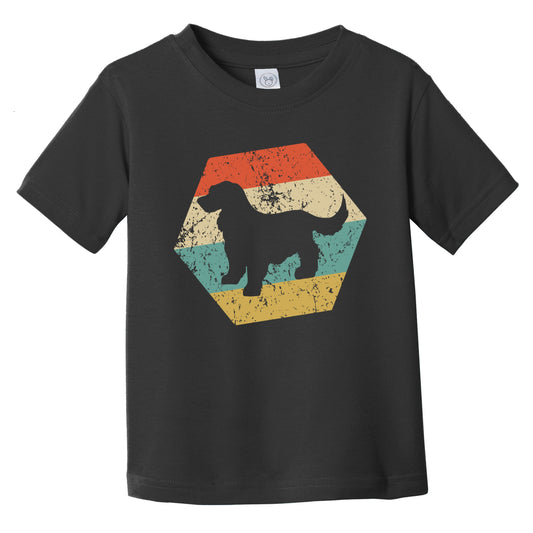 Cocker Spaniel Dog Breed Retro Distressed Hexagon Infant Toddler T-Shirt