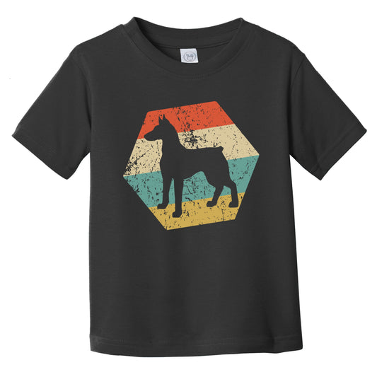 Doberman Dog Breed Retro Distressed Hexagon Infant Toddler T-Shirt