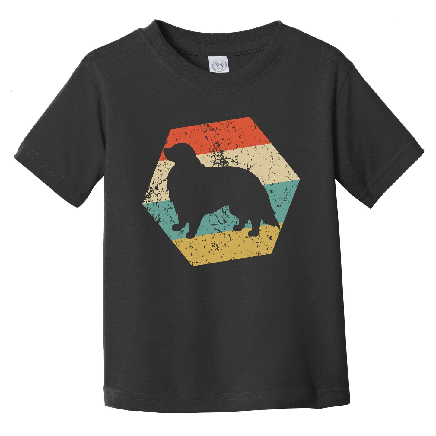 Great Pyrenees Dog Breed Retro Distressed Hexagon Infant Toddler T-Shirt