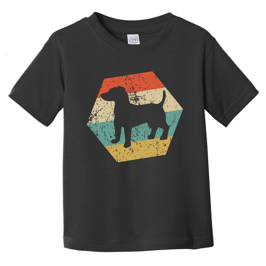 Jack Russell Terrier Dog Breed Retro Distressed Hexagon Infant Toddler T-Shirt