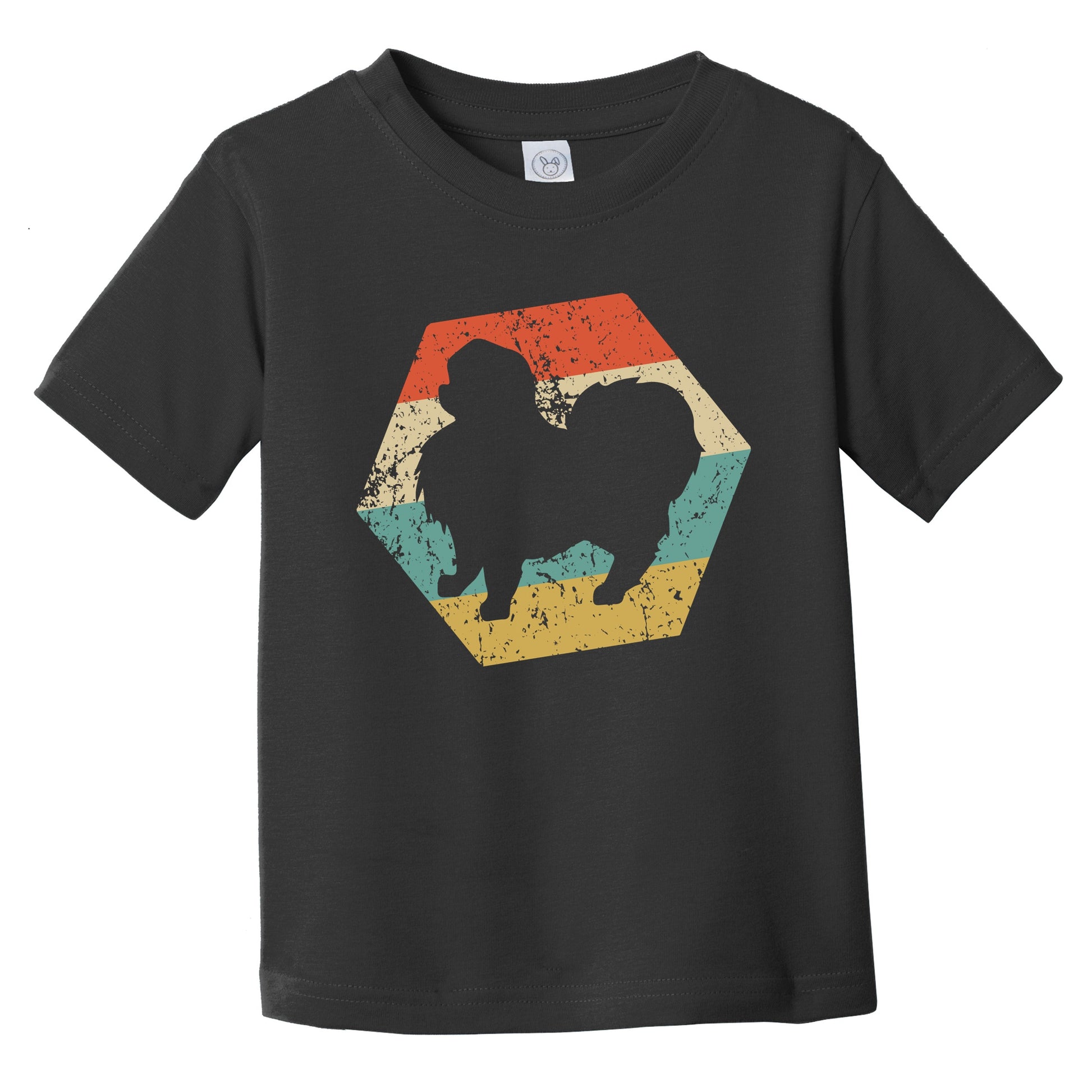 Japanese Chin Dog Breed Retro Distressed Hexagon Infant Toddler T-Shirt