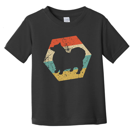 Keeshond Dog Breed Retro Distressed Hexagon Infant Toddler T-Shirt