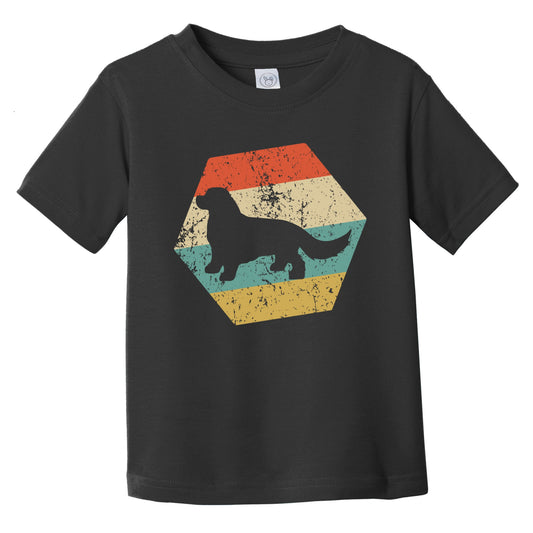 King Charles Spaniel Dog Breed Retro Distressed Hexagon Infant Toddler T-Shirt
