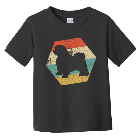 Maltese Dog Breed Retro Distressed Hexagon Infant Toddler T-Shirt