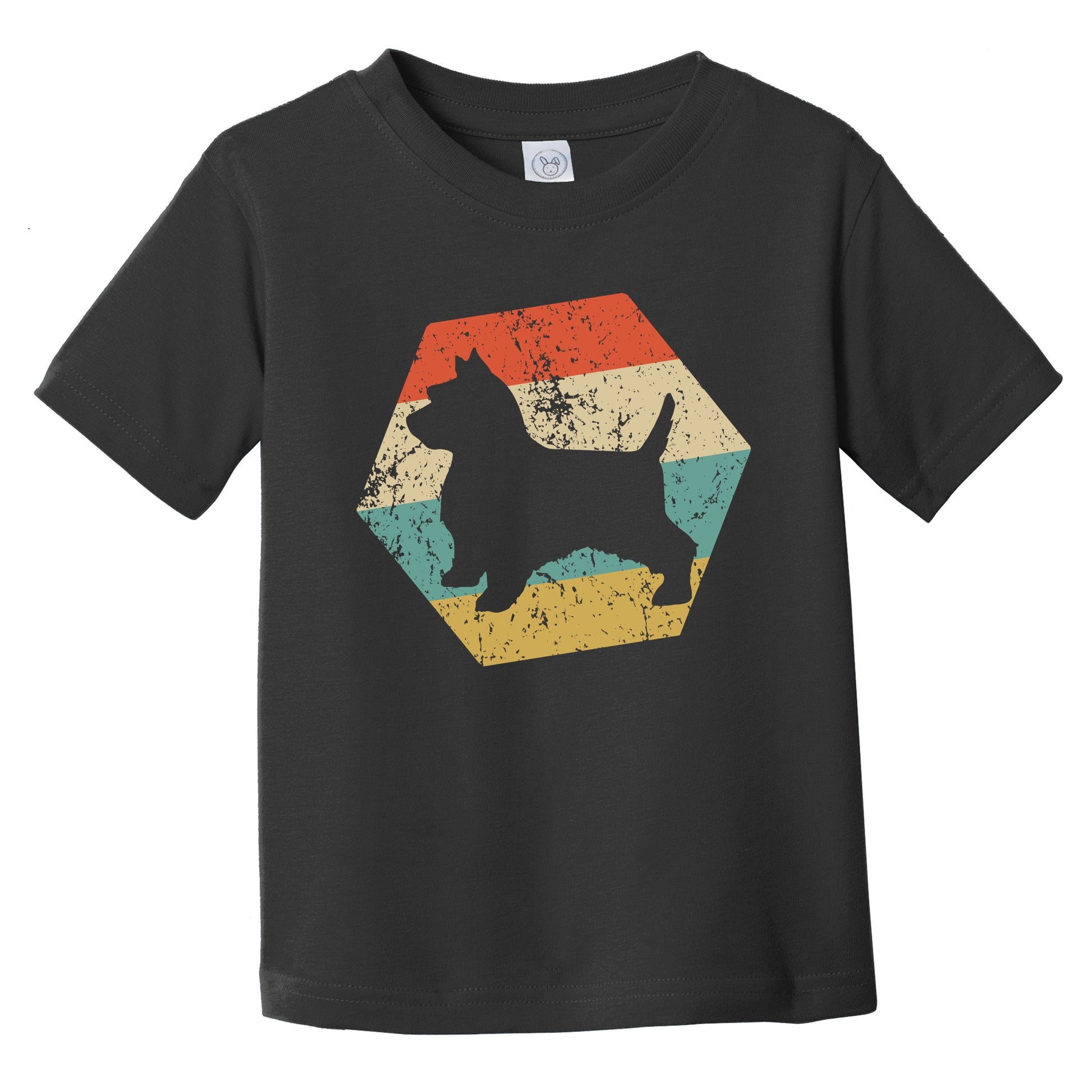 Norwich Terrier Dog Breed Retro Distressed Hexagon Infant Toddler T-Shirt