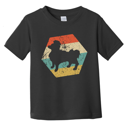 Papillon Dog Breed Retro Distressed Hexagon Infant Toddler T-Shirt
